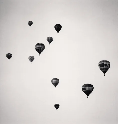 Hot Air Balloons High Contrast Dramatic Atmospheric