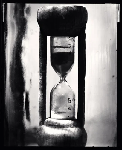 Hourglass Glass Minimalist High Contrast Mysterious Timeless