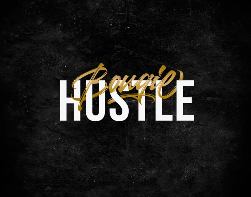 Hustle Gold White Motivational Typography