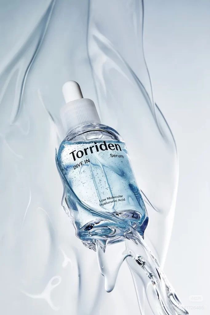Hyaluronic Acid Serum Blue Transparent Bottle