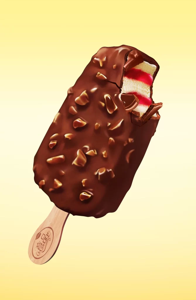 Ice Cream Stick Chocolate Red Cream Dessert