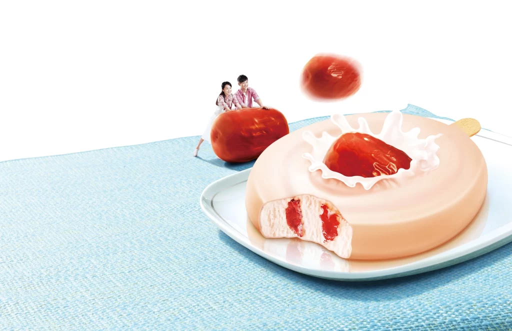 Ice Cream Strawberry Red Creamy Dessert