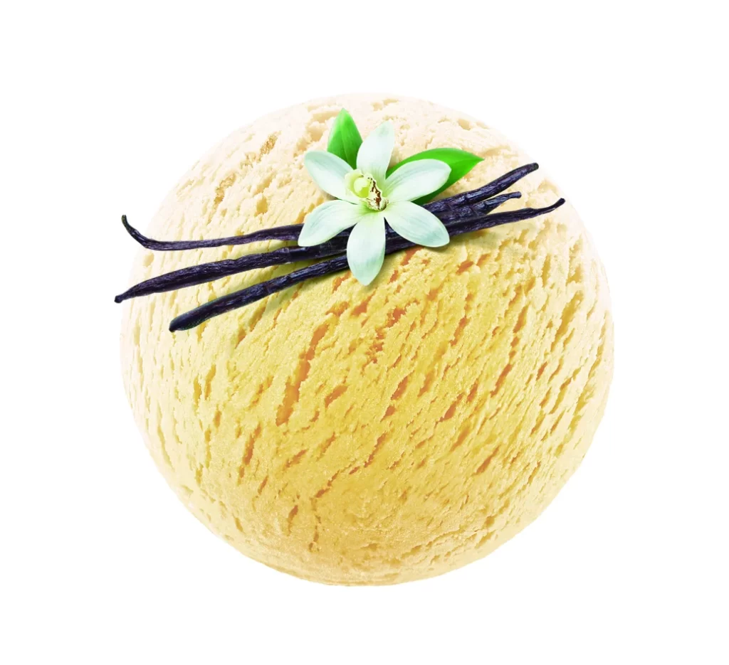 Ice Cream Vanilla Flower Black_Pods Green_Leaves