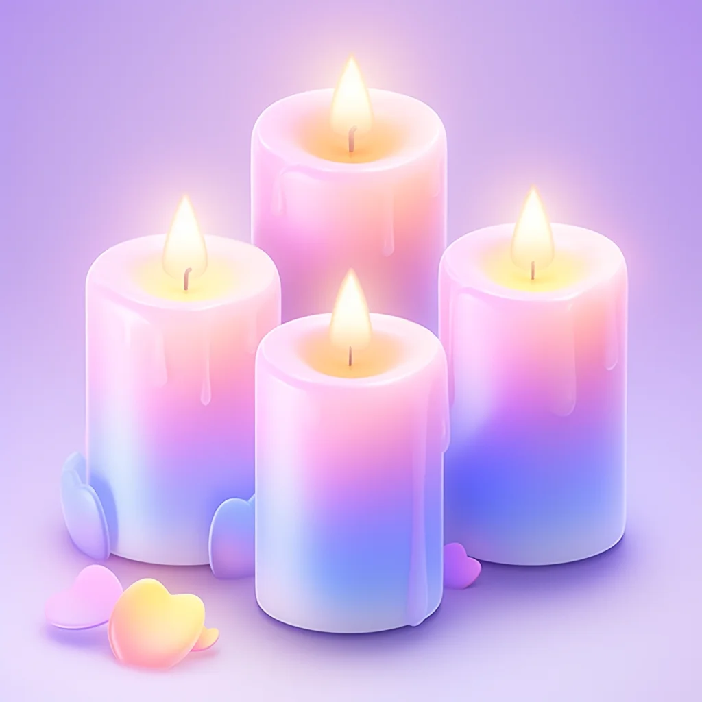 icon cute candle lovely 3D cartoon game