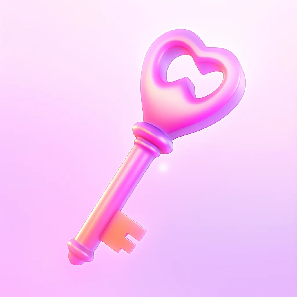 icon cute key lovely 3D cartoon game