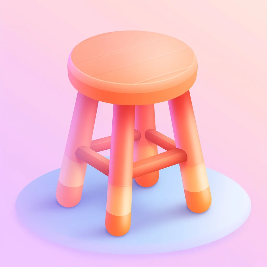 icon cute stool lovely 3D cartoon game