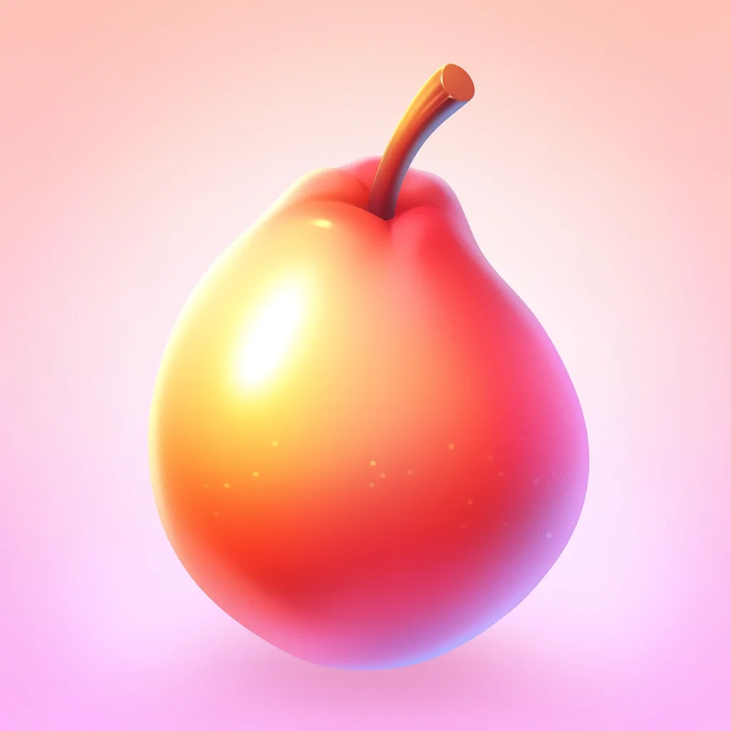 icon pear cute 3D lovely cartoon game
