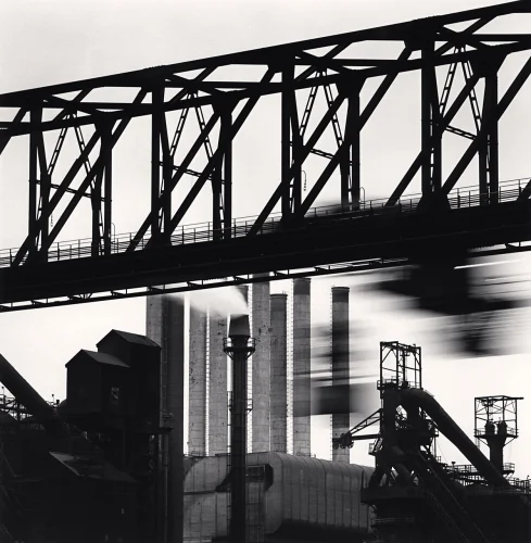Industrial Bridge High Contrast Dramatic Atmospheric Cityscape