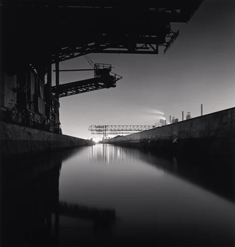 Industrial Canal High Contrast Minimalist Mysterious