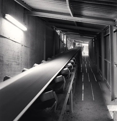 Industrial Conveyor Minimalist High Contrast Mysterious