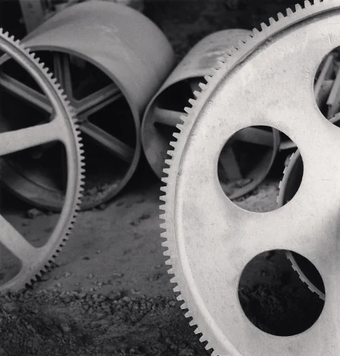 Industrial Gears Textured High Contrast Moody