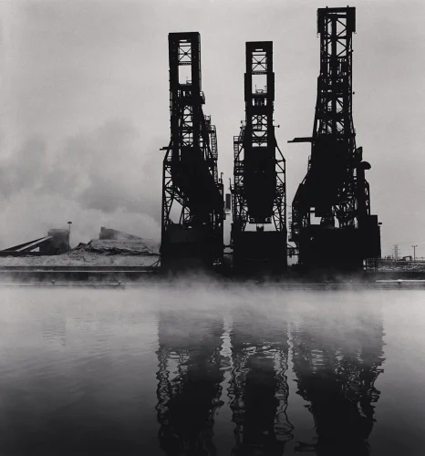 Industrial Landscape Foggy High Contrast Atmospheric