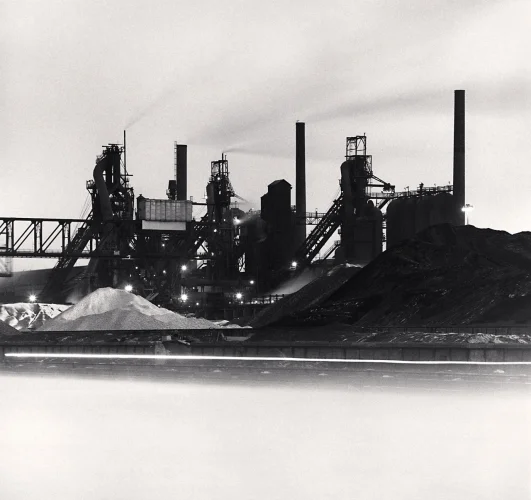 Industrial Landscape High Contrast Textured Dramatic Atmospheric