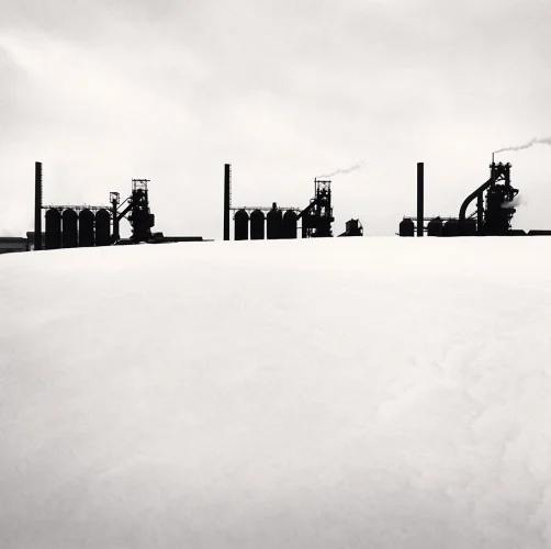 Industrial Landscape High Contrast Minimalist Mysterious Atmospheric