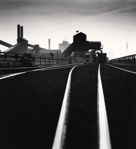 Industrial Landscape High Contrast Dramatic Textured Mysterious