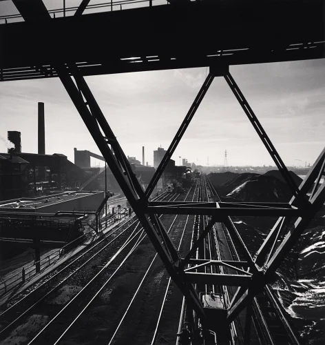 Industrial Landscape High Contrast Dramatic Textured Mysterious