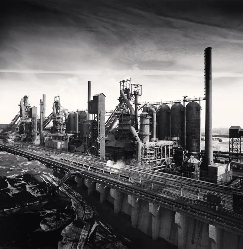 Industrial Landscape High Contrast Textured Dramatic Atmospheric