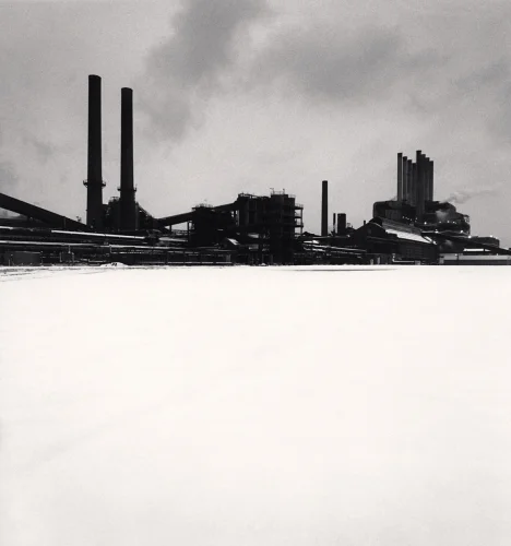 Industrial Landscape High Contrast Minimalist Dramatic Atmospheric
