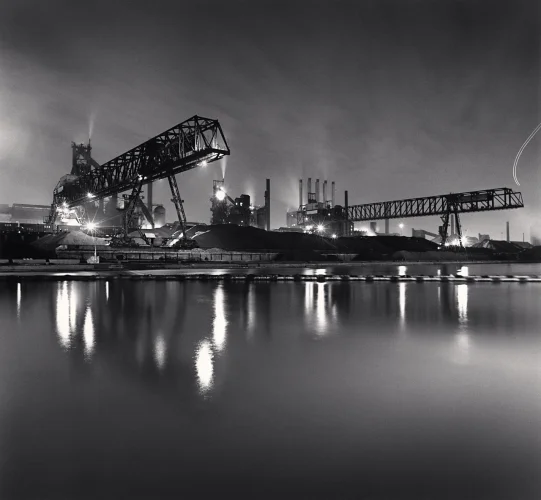 Industrial Landscape High Contrast Dramatic Atmospheric Mysterious