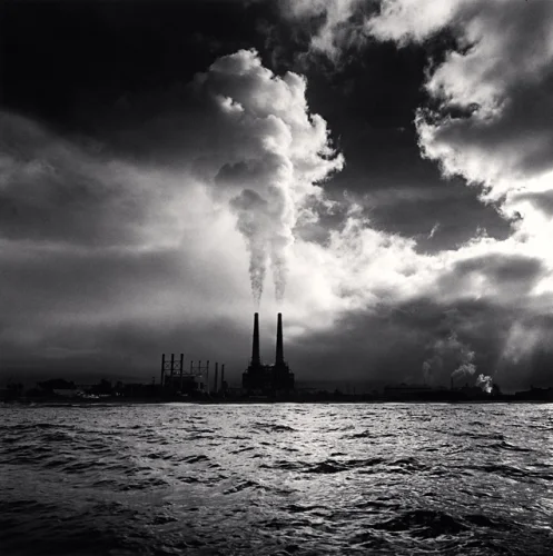 Industrial Landscape High Contrast Dramatic Atmospheric Mysterious