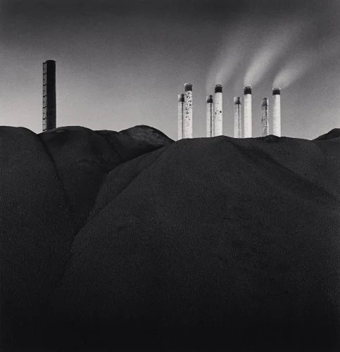 Industrial Landscape Minimalist High Contrast Atmospheric