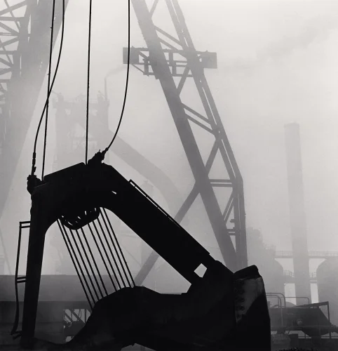 Industrial Machinery Foggy High Contrast Dramatic Atmospheric