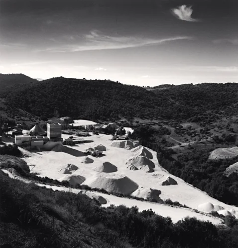 Industrial Quarry High Contrast Dramatic Textured Landscape