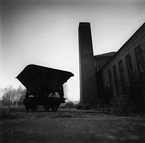 Industrial Silhouette High Contrast Atmospheric Ruins