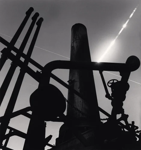 Industrial Silhouette High Contrast Dramatic Atmospheric
