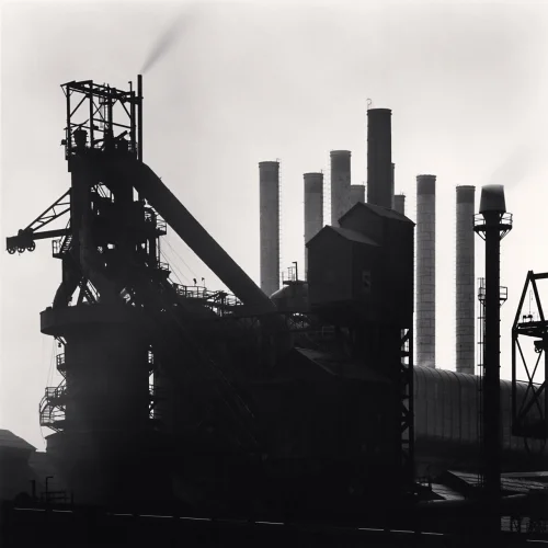 Industrial Silhouettes High Contrast Moody Cityscape