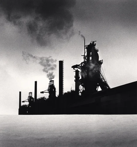 Industrial Silhouettes High Contrast Moody Atmospheric Cityscape