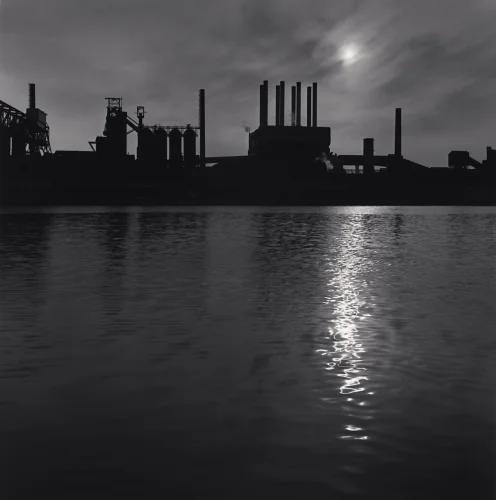 Industrial Silhouettes High Contrast Moody Cityscape