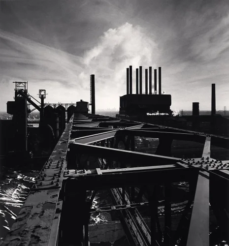 Industrial Structure High Contrast Dramatic Atmospheric Cityscape