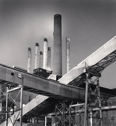 Industrial Structure High Contrast Textured Dramatic Architecture