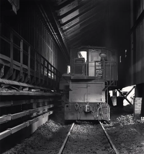 Industrial Train High Contrast Textured Dramatic Atmospheric