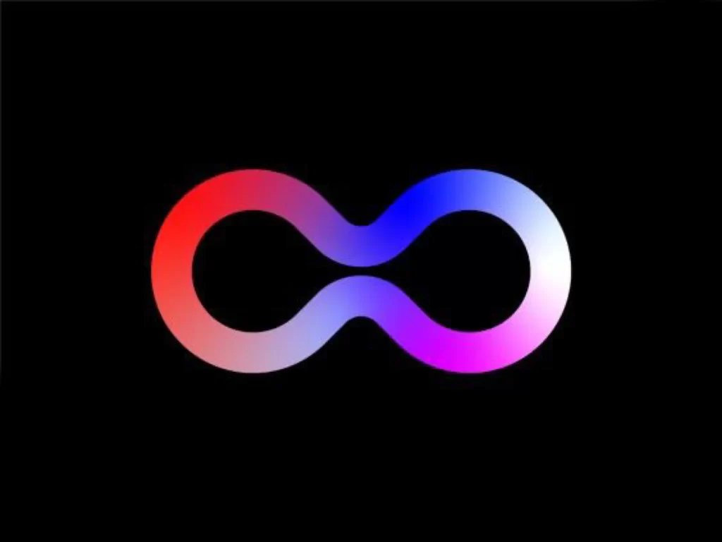 Infinity Symbol Gradient Red Blue Purple