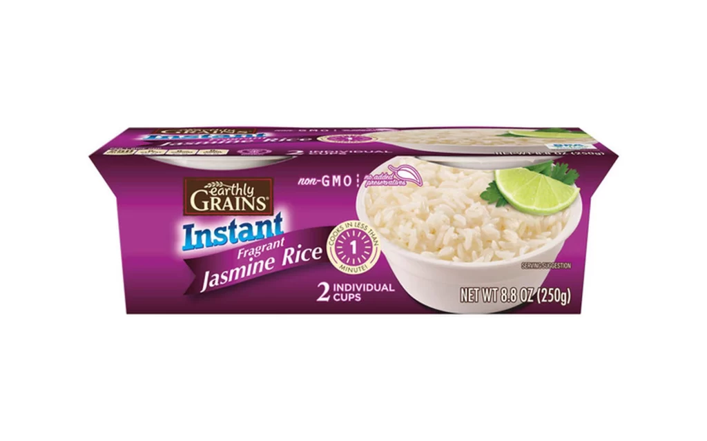 Instant Jasmine Rice Purple White Packaging