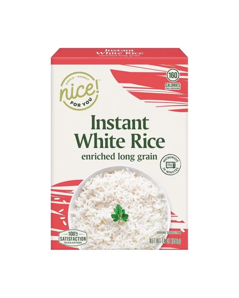 Instant White Rice Red White Green