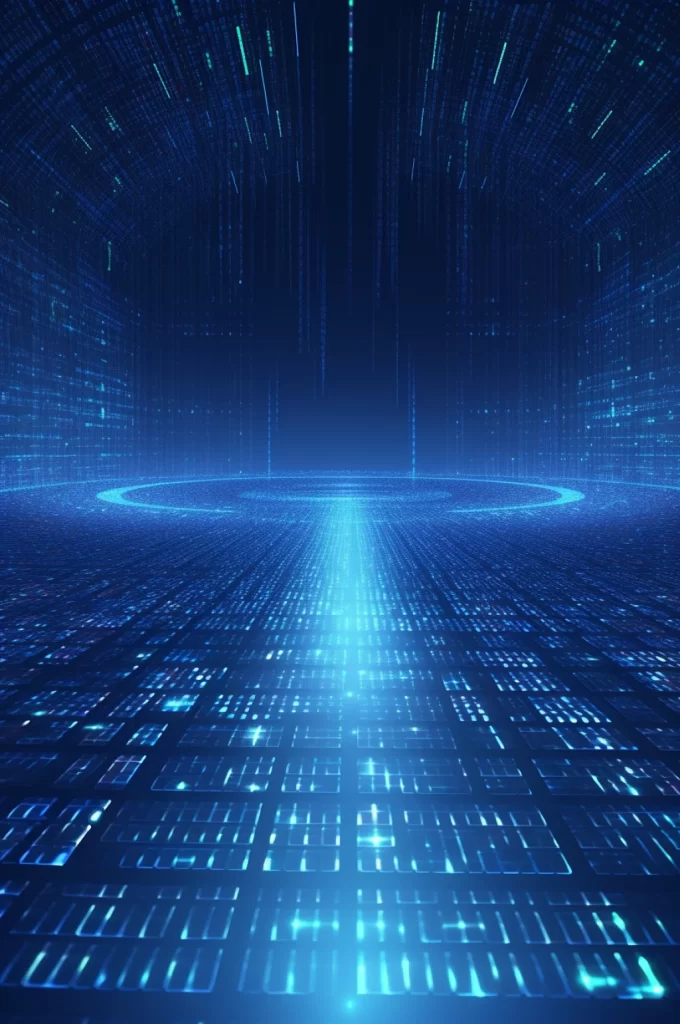 Interface Blue Light Grid Pattern