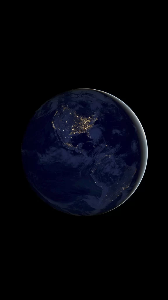 iOS 11 Wallpaper Dark Blue Earth