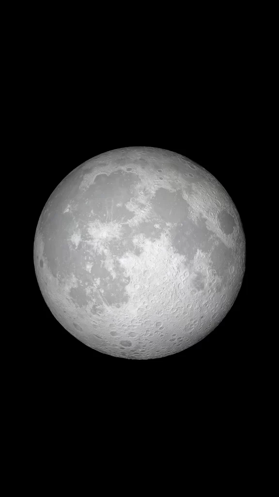 iOS 11 Wallpaper Moon Black Celestial