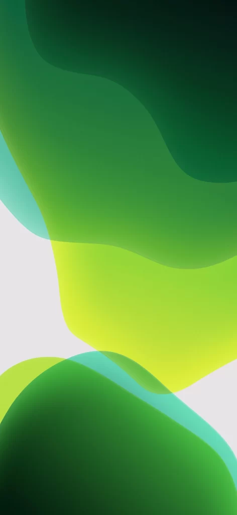 iOS 13 Wallpaper Green Gradient Abstract