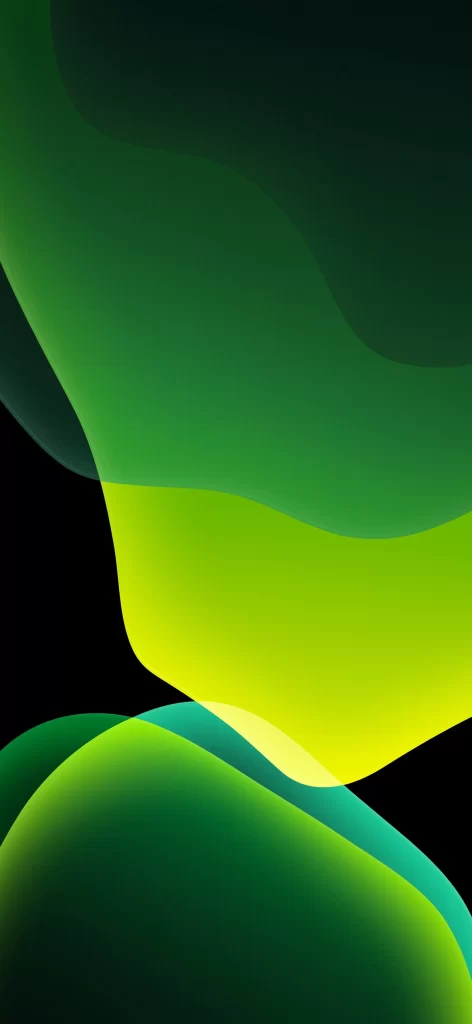 iOS 13 Wallpaper Green Yellow Gradient
