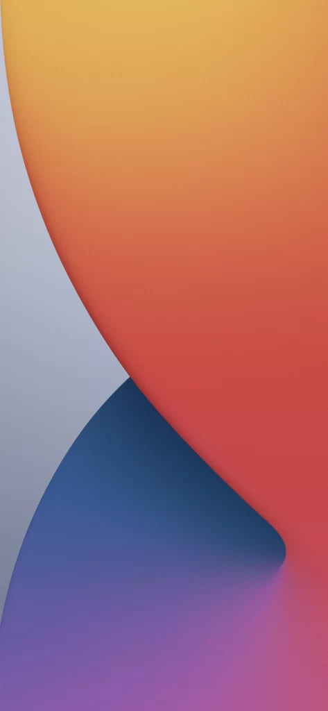 iOS 14 Wallpaper Orange Red Blue