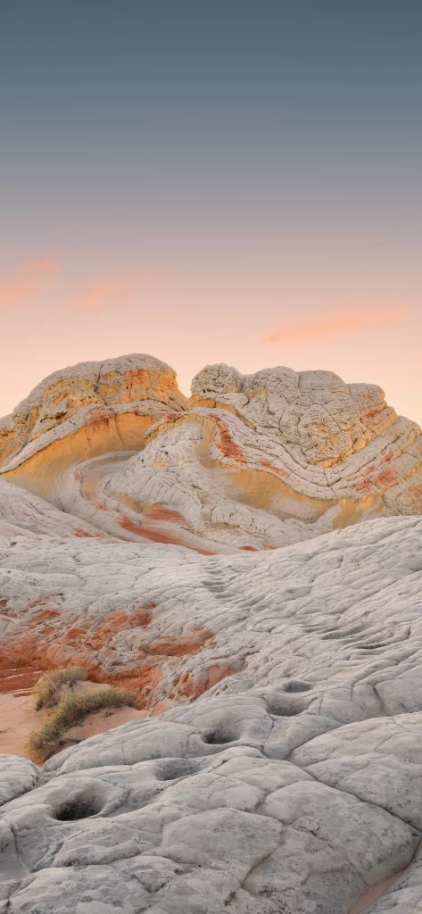iOS 14 Wallpaper White Orange 14