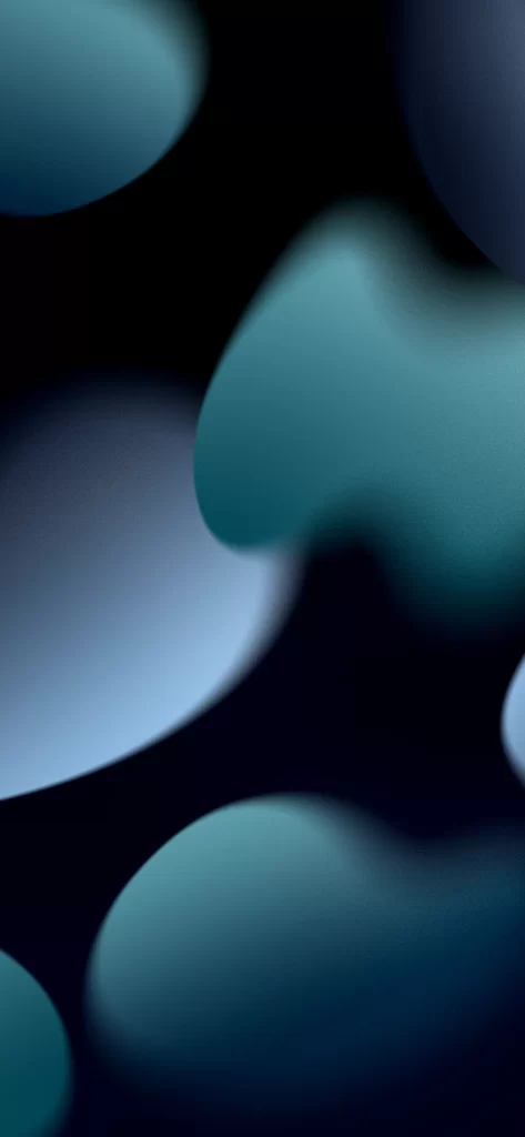 iOS 15 Wallpaper Teal Black Abstract