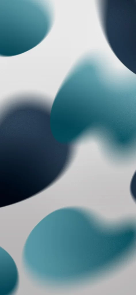 iOS 15 Wallpaper Teal Blue Abstract