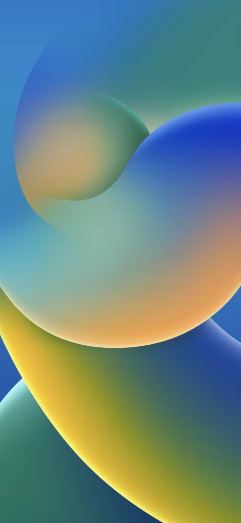 iOS 16 Wallpaper Blue Green Gradient
