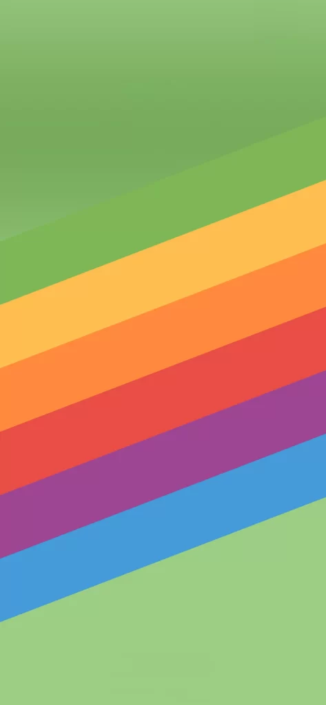 iOS 16 Wallpaper Green Yellow Orange
