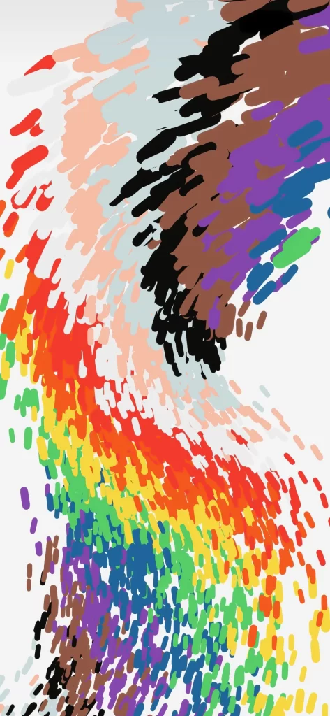iOS 16 Wallpaper Rainbow Gradient Abstract